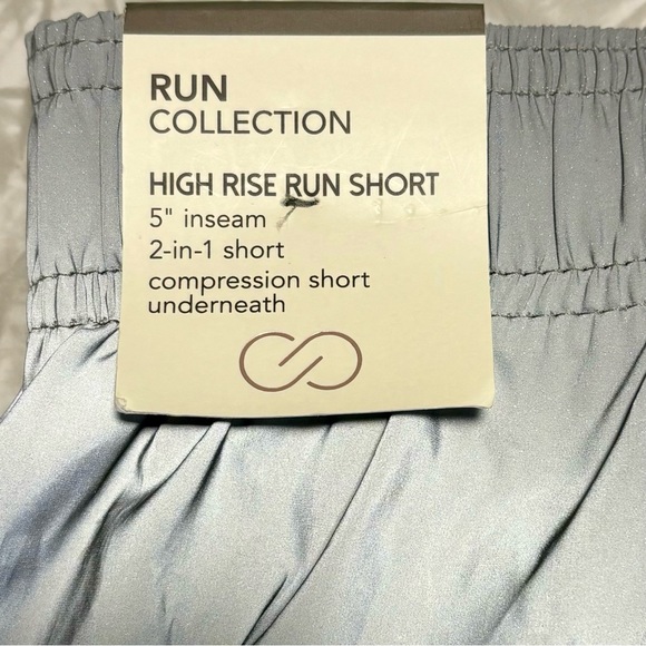 NWT Calia 2-in-1 Silver/Black Reflective Compression Running Shorts XL - Picture 7 of 8